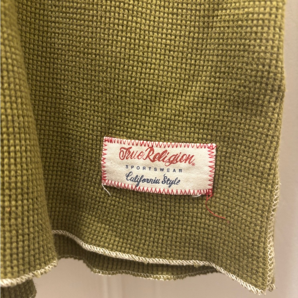 True religion | Authentic Green Waffle Knit Shirt - Picture 3 of 9